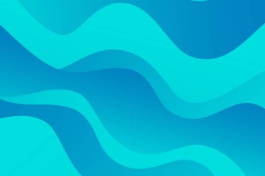 Eğri çizgileri olan soyut mavi soğuk illüstrasyon.