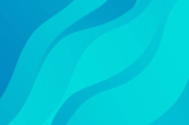 Eğri çizgileri olan soyut mavi soğuk illüstrasyon.