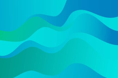 Eğri çizgileri olan soyut mavi soğuk illüstrasyon.