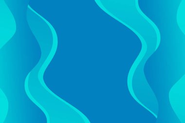 Eğri çizgileri olan soyut mavi soğuk illüstrasyon.