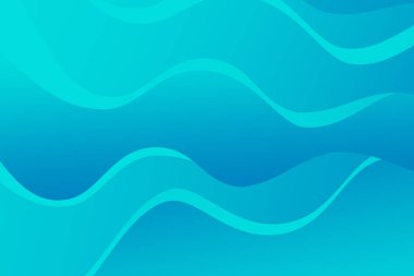 Eğri çizgileri olan soyut mavi soğuk illüstrasyon.