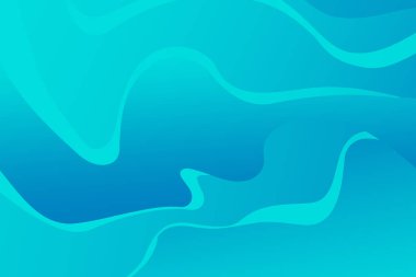 Eğri çizgileri olan soyut mavi soğuk illüstrasyon.