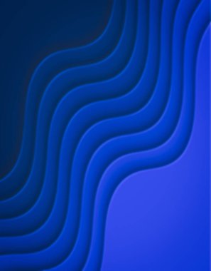 Dalgalı kağıt kesimi arka plan. Görüntü. Tasarımınız için bulanık efektli soyut kıvrımlı dalga. Eğri çizgileri olan illüstrasyon.