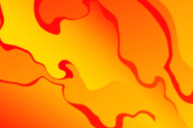 Tasarımınız için bulanık efektli soyut yanık kıvrımlı dalga. Alevli kıvrımlı çizgiler. Dalgalı kağıt kesimi arka plan. Yanan ateş dalgaları.