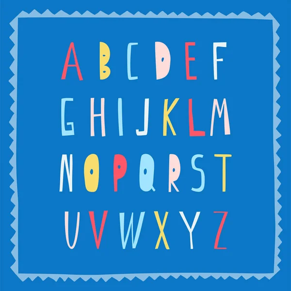 Alphabet unique rustique — Image vectorielle