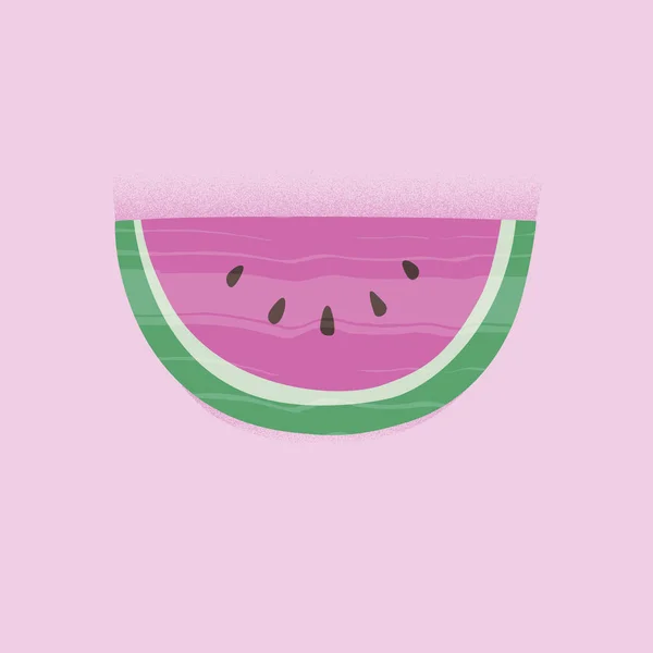 Hand drawn watermelon slice — Stock Vector