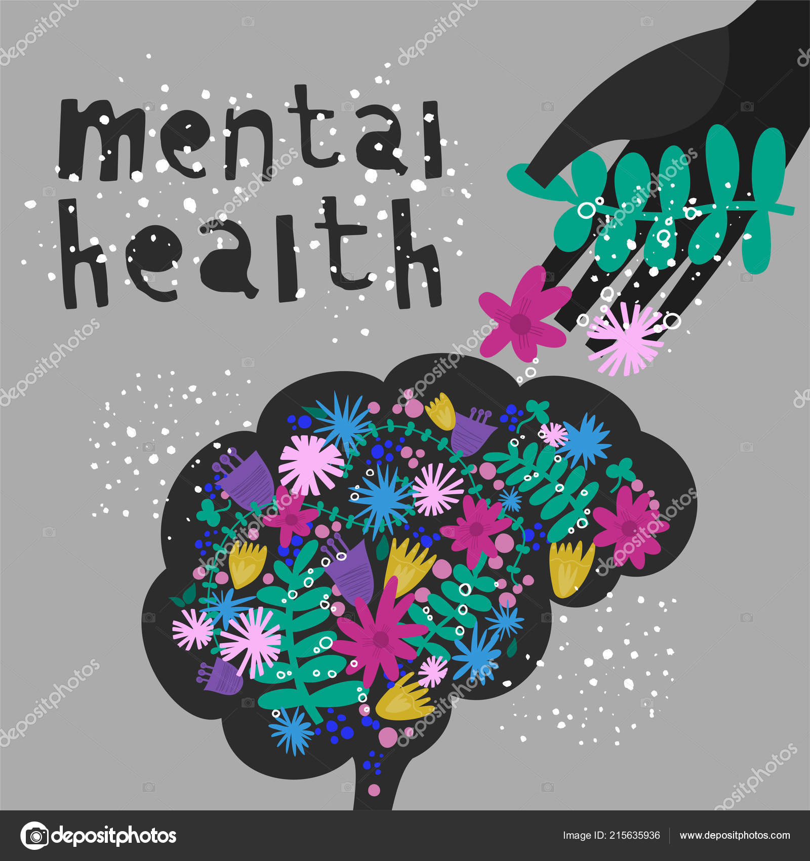 Mental health. Vector illustration \u2014 Stock Vector