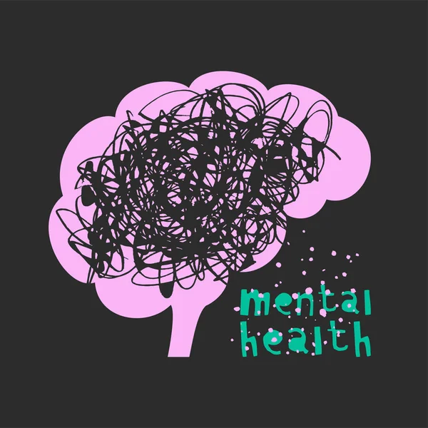 Ruh sağlığı. Vektör çizim