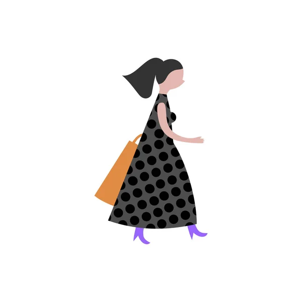 Moderna ilustración vectorial mujer de moda — Vector de stock