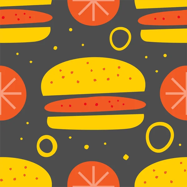 Векторный рисунок сэндвича и помидоров — стоковый вектор