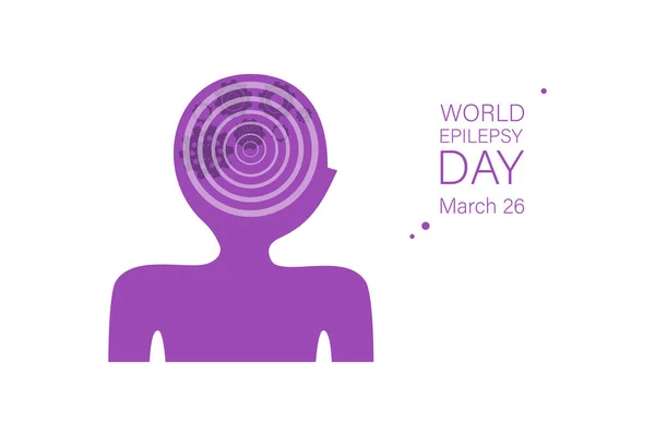 Plantilla de banner vectorial Día Mundial de la epilepsia — Vector de stock