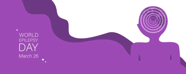 Plantilla de banner vectorial día púrpura — Vector de stock