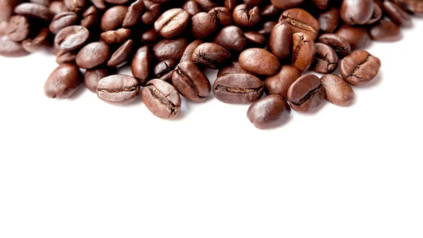 Macro panoramic coffee beans — Stock Photo, Image