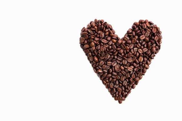 Forma do coração Café Feijão — Fotografia de Stock