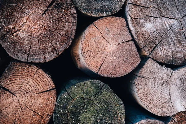 Renkli günlükler. Eski ahşap doku arka plan