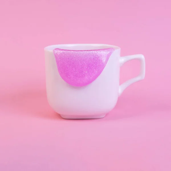 Brilho rosa brilhante lodo — Fotografia de Stock