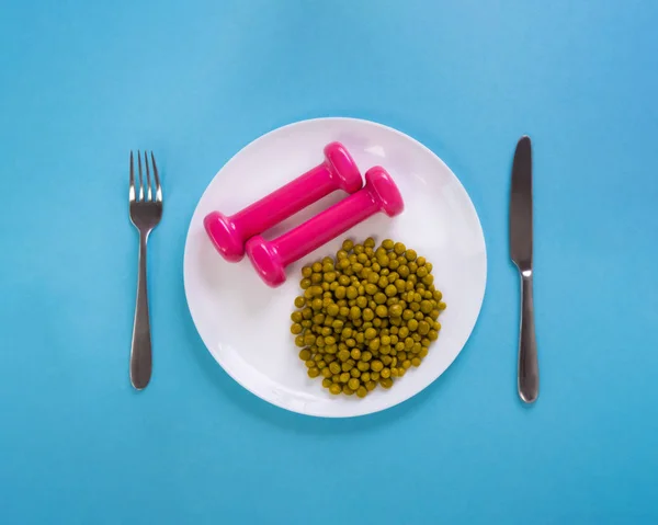健康的なライフスタイルの食事フラットレイ — ストック写真