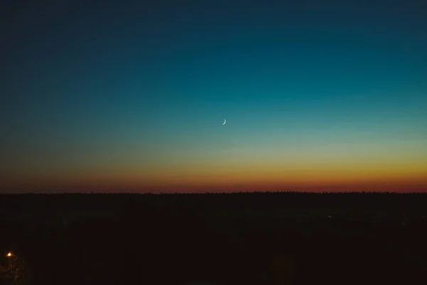 深夜の空と風景 — ストック写真