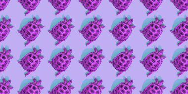 Pembe arka planda kaplumbağa