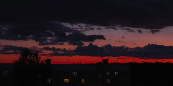 日落背景的夜空 — 图库照片