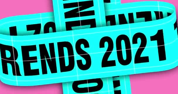 Tendencias 2021 concepto futuro — Vídeos de Stock