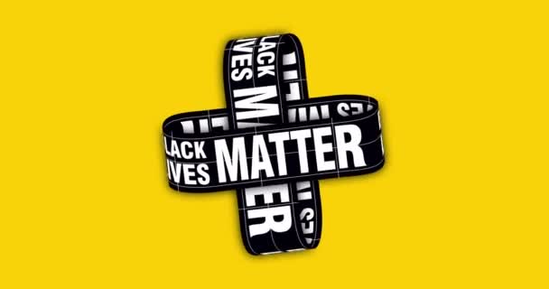 Black Lives Matter concepto. — Vídeos de Stock