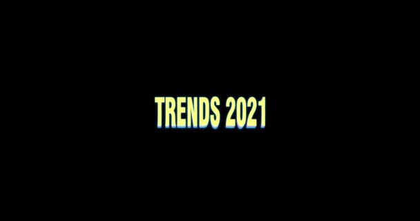 Tendencias 2021 concepto futuro — Vídeo de stock