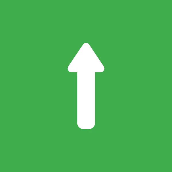 Flat Vector Icon Concept Arrow Moving Green Background — Stock Vector