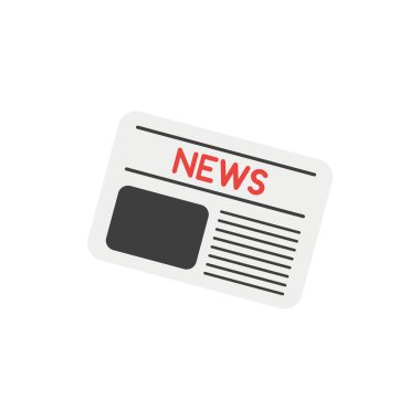 Gazete için vektör düz biçim illüstrasyon konsepti