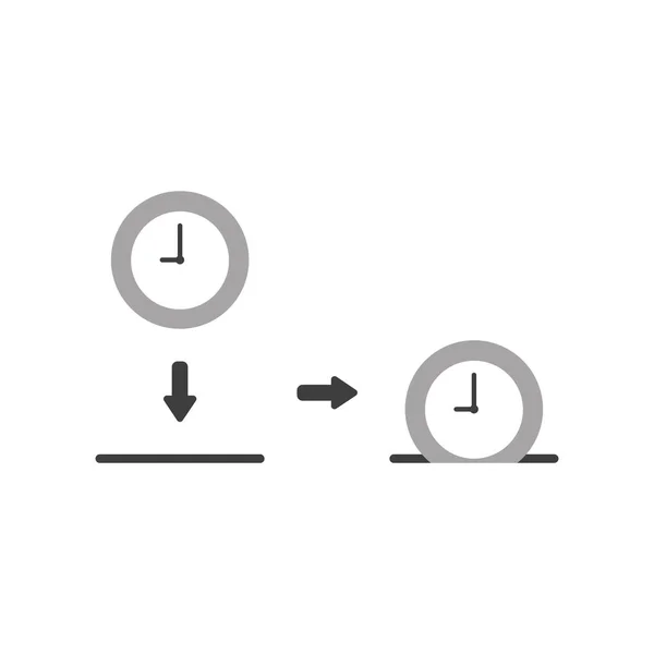 Illustration Vectorielle Icône Concept Horloge Intérieur Trou Tirelire — Image vectorielle