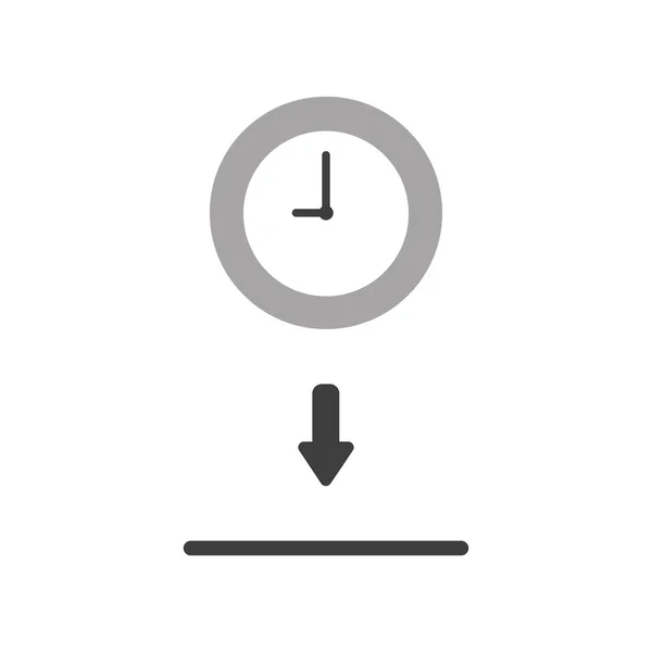 Illustration Vectorielle Icône Concept Temps Horloge Intérieur Trou Tirelire — Image vectorielle