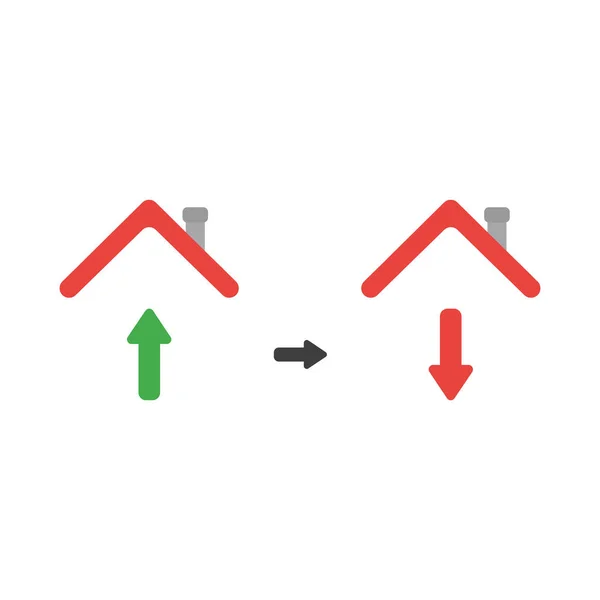 Wektor Ilustracja Koncepcja Ikona Strzałki Górę Dół Poruszających Się Pod — Wektor stockowy