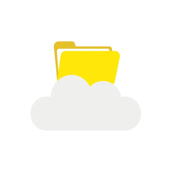 云上打开的文件文件夹的矢量插图图标概念 — 图库矢量图片