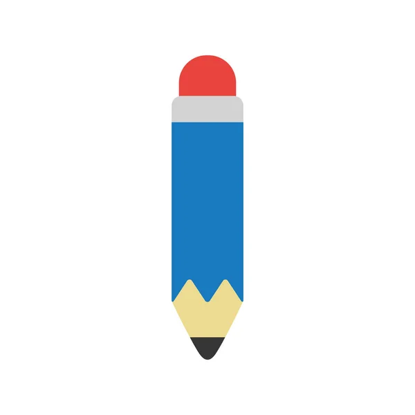 Vector Illustration Icon Concept Blue Pencil — Stock Vector