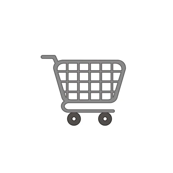 Vector Illustration Icon Concept Shopping Cart Colored Color Outlines — Stock Vector