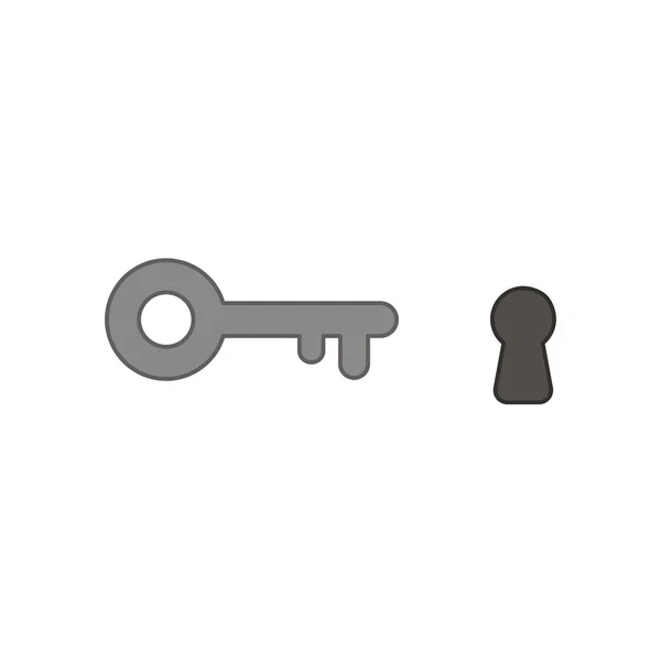 Vektor Illustration Symbol Konzept Von Schlüssel Und Schlüsselloch Farbige Und — Stockvektor