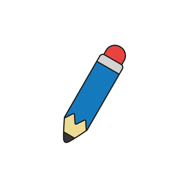 Vector Illustration Icon Concept Pencil Colored Black Outlines — Stok Vektör