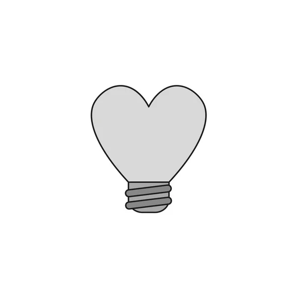 Vektor Illustration Ikonen Begreppet Hjärtat Formade Lampa Färgade Och Svarta — Stock vektor