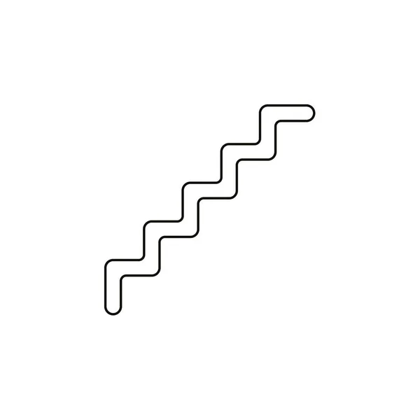 Illustration Vectorielle Style Design Plat Icône Symbole Escalier Ligne Sur — Image vectorielle