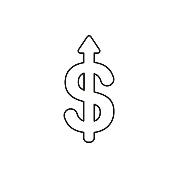 Illustration Vectorielle Style Design Plat Concept Icône Symbole Dollar Avec — Image vectorielle