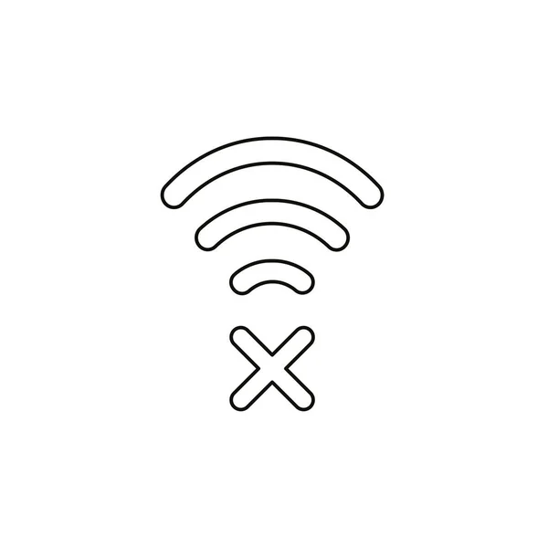 바탕에 Wifi 아이콘의 디자인 스타일 일러스트 윤곽선 — 스톡 벡터