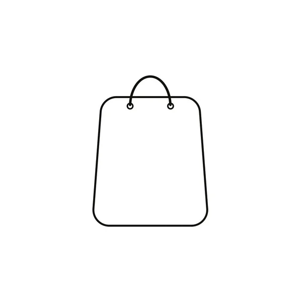 Flaches Design Stil Vektor Illustration Der Einkaufstasche Symbol Auf Weißem — Stockvektor