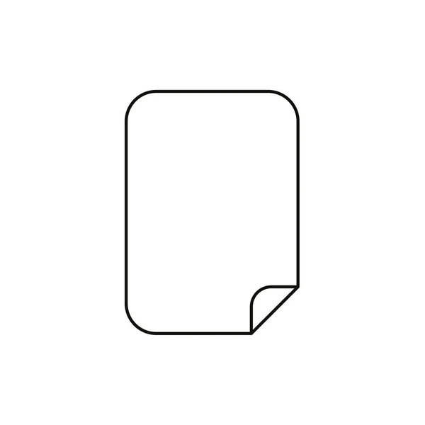 Flachen Design Stil Vektor Illustration Des Leeren Papier Symbol Symbol — Stockvektor