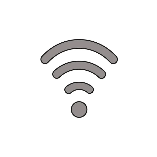 Diseño Plano Estilo Vector Ilustración Icono Símbolo Wifi Sobre Fondo — Archivo Imágenes Vectoriales