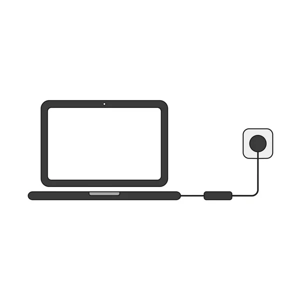 Flaches Design Stil Vektor Illustration Konzept Des Laptop Computer Symbol — Stockvektor