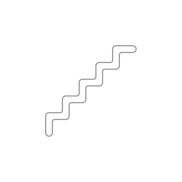 Flache Design Stil Vektor Illustration Der Linie Treppe Symbol Auf — Stockvektor