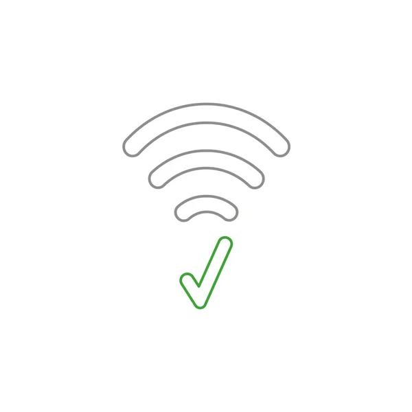 Płaska Konstrukcja Styl Wektor Ilustracja Koncepcja Wifi Symbol Ikonę Znacznik — Wektor stockowy