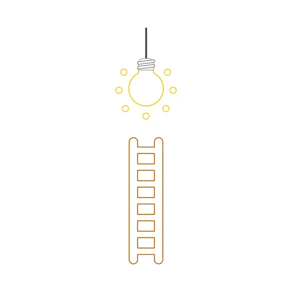 Flaches Design Stil Vektor Illustration Konzept Des Aufstiegs Glühenden Glühbirne — Stockvektor