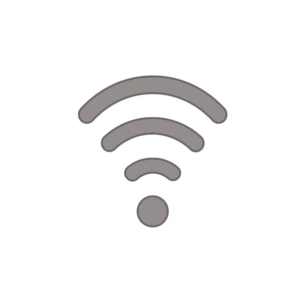 Вектор стиля плоского дизайна значка символа wifi на белом фоне. Цветной o — стоковый вектор