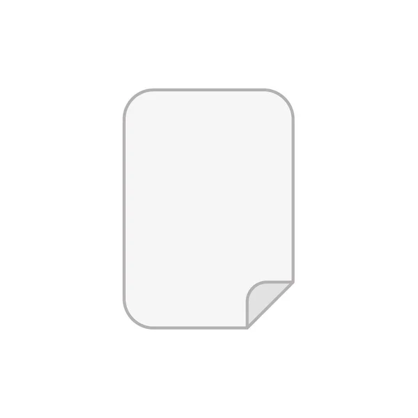 Vecteur de style design plat d'icône en papier vierge sur blanc. Coloré o — Image vectorielle
